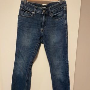 Express men slim straight medium wash jeans